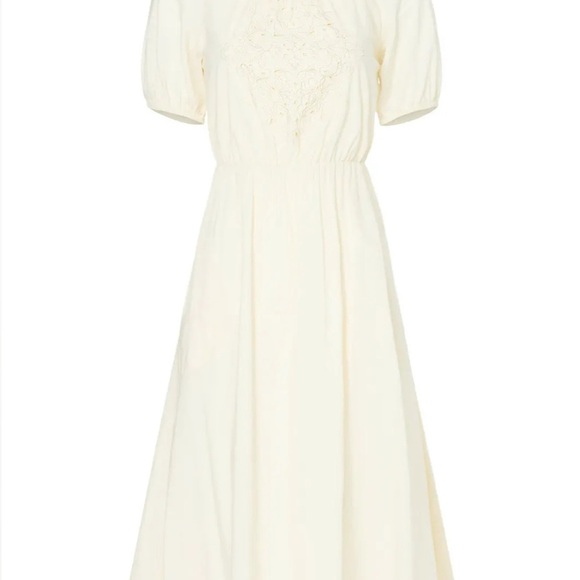 Pamela Love Rent the Runway Cotton Elegant Cream Midi Dress medium - Picture 4 of 9